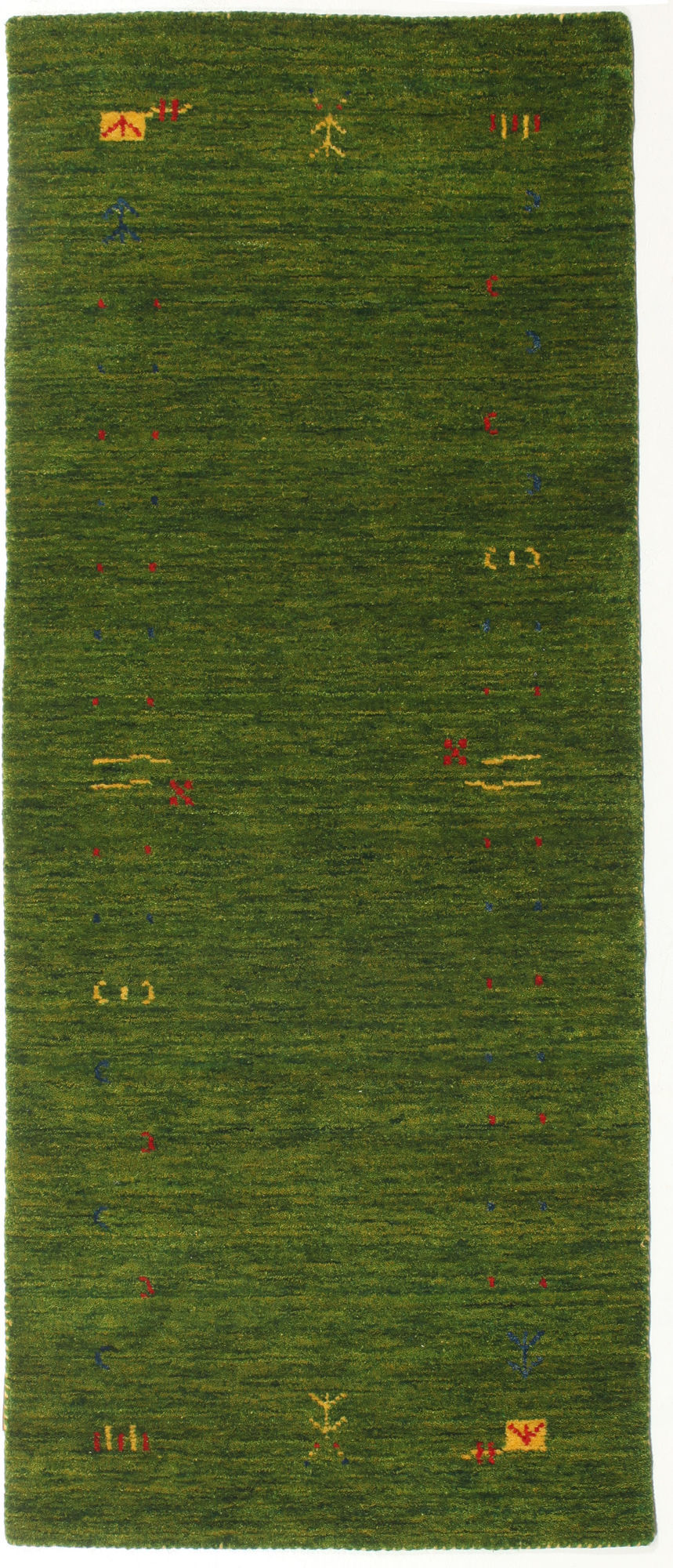 RugVista Gabbeh Loom Frame Alfombra - Verde 80x200