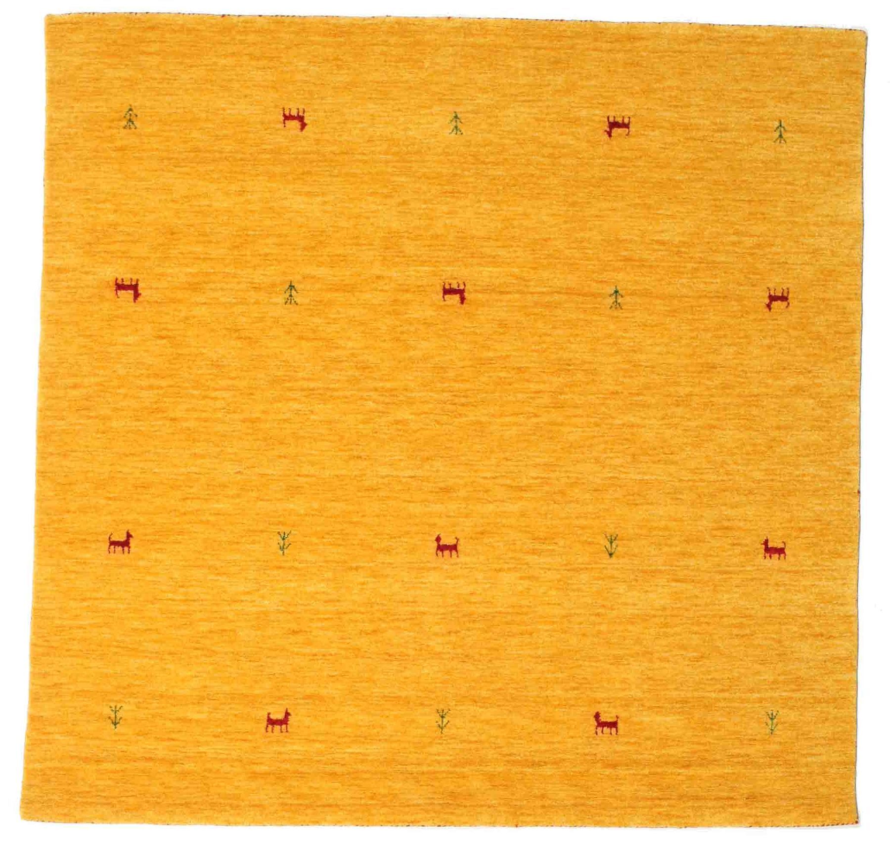 RugVista Gabbeh loom Two Lines Alfombra - Amarillo 200x200