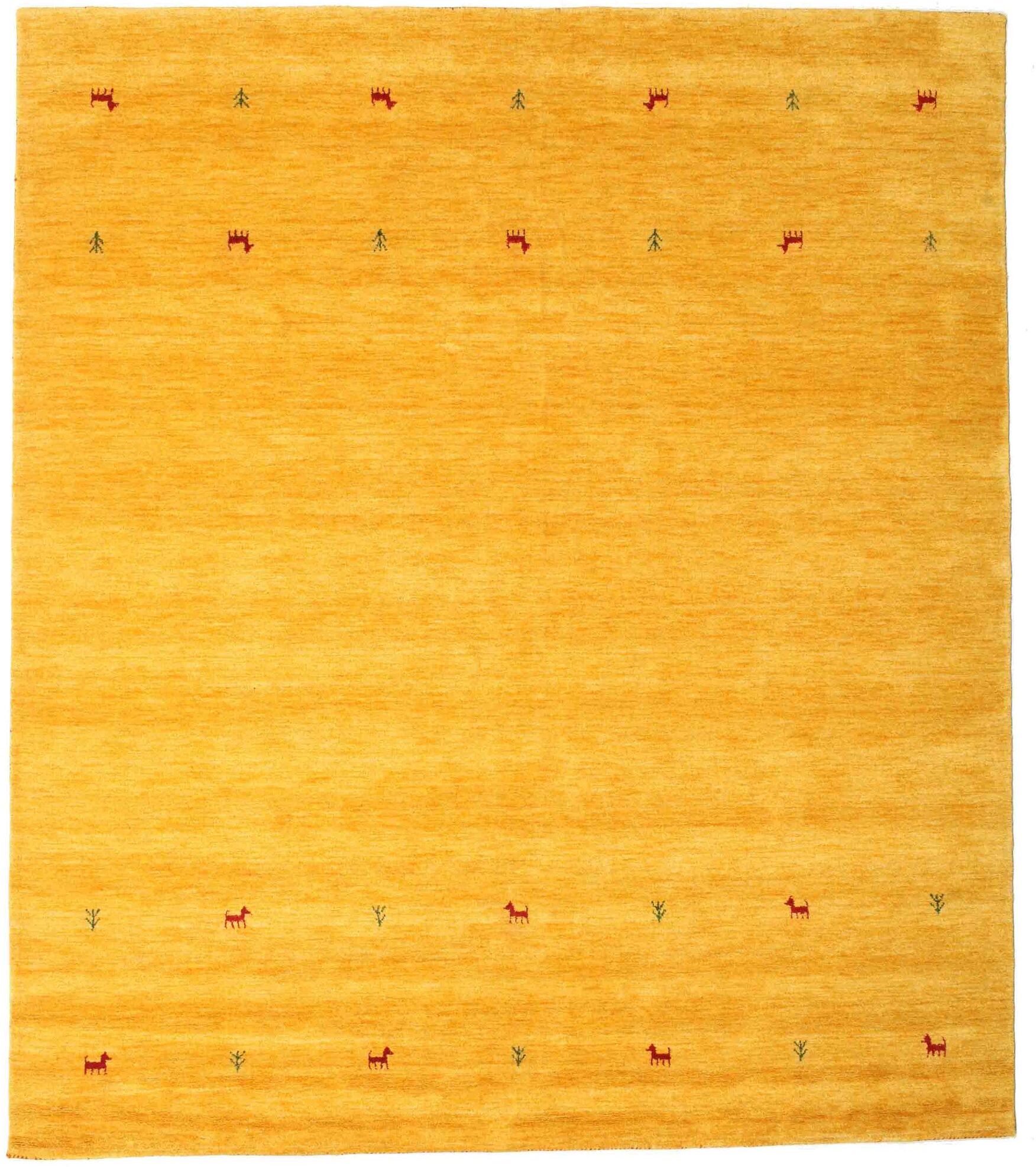 RugVista Gabbeh loom Two Lines Alfombra - Amarillo 240x290