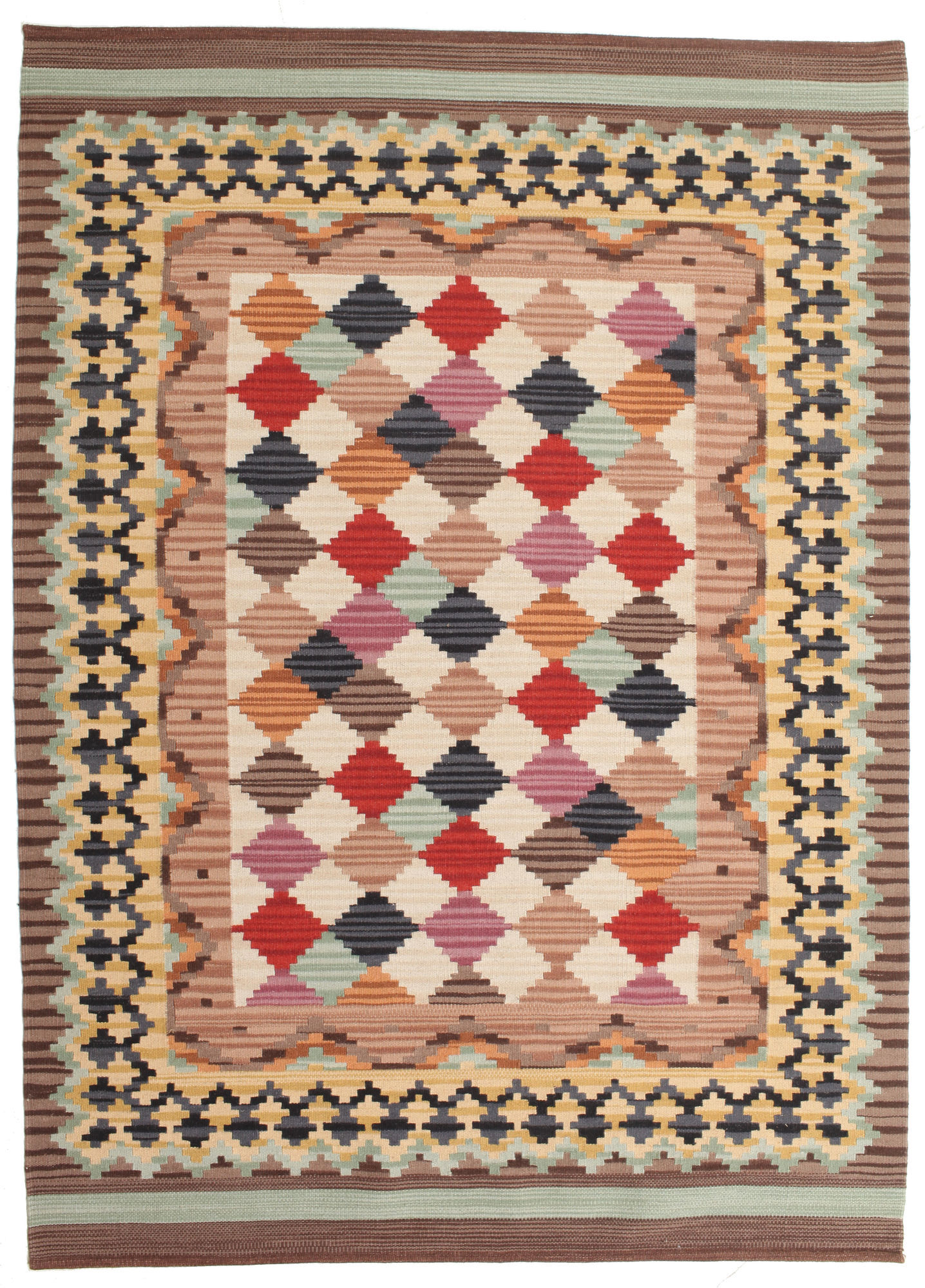 RugVista Kilim Caspian Alfombra - Multicolor 140x200