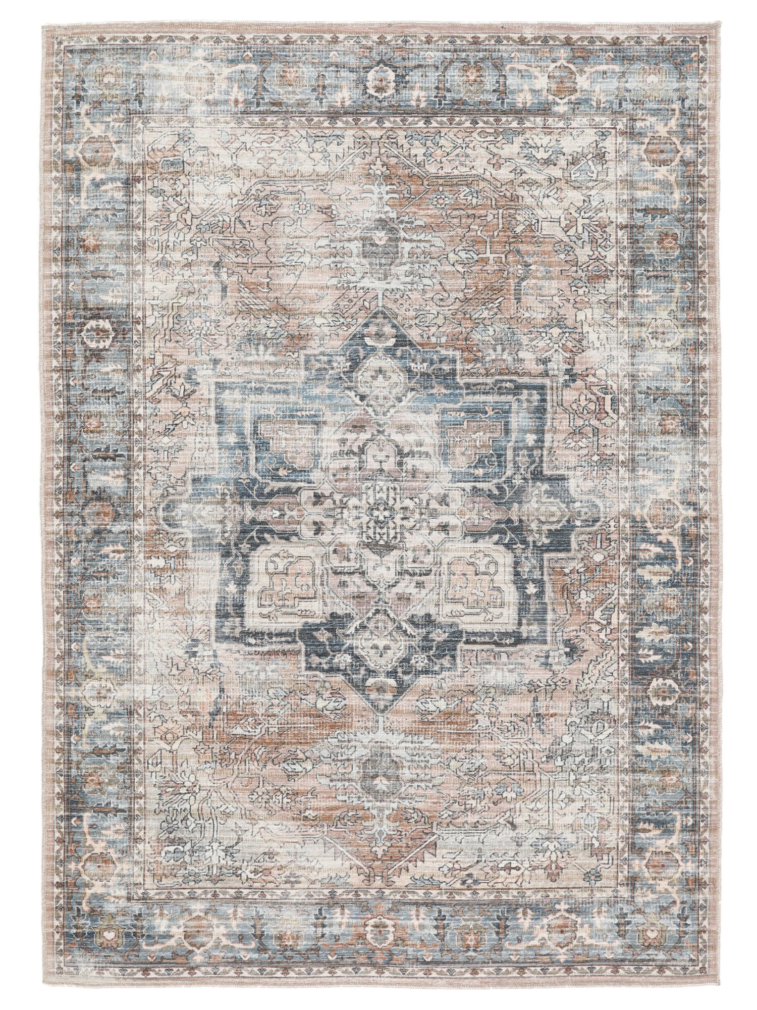 RugVista Dhabi Oriental Alfombra - Terracota / Azul 120x180