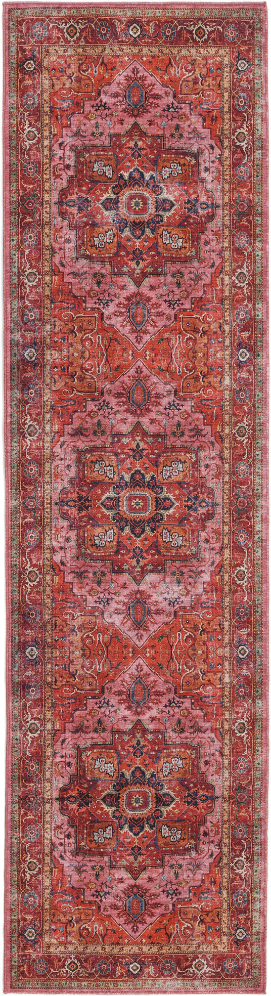 RugVista Georgia Oriental Alfombra - Rojo / Rosa 80x300