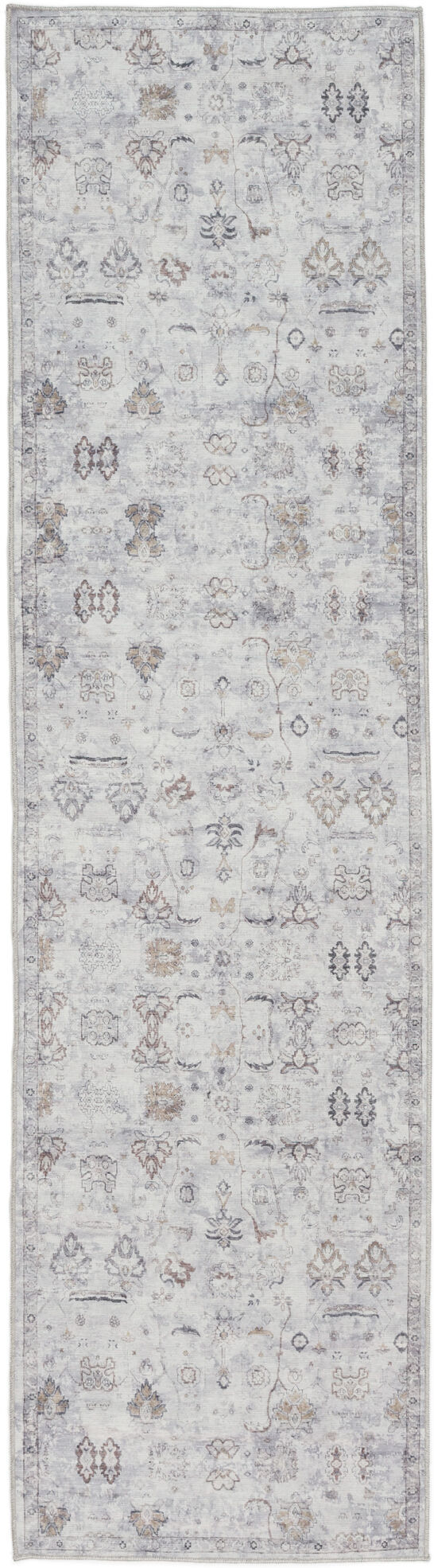 RugVista Ganti Oriental Alfombra - Gris / Beige 80x300