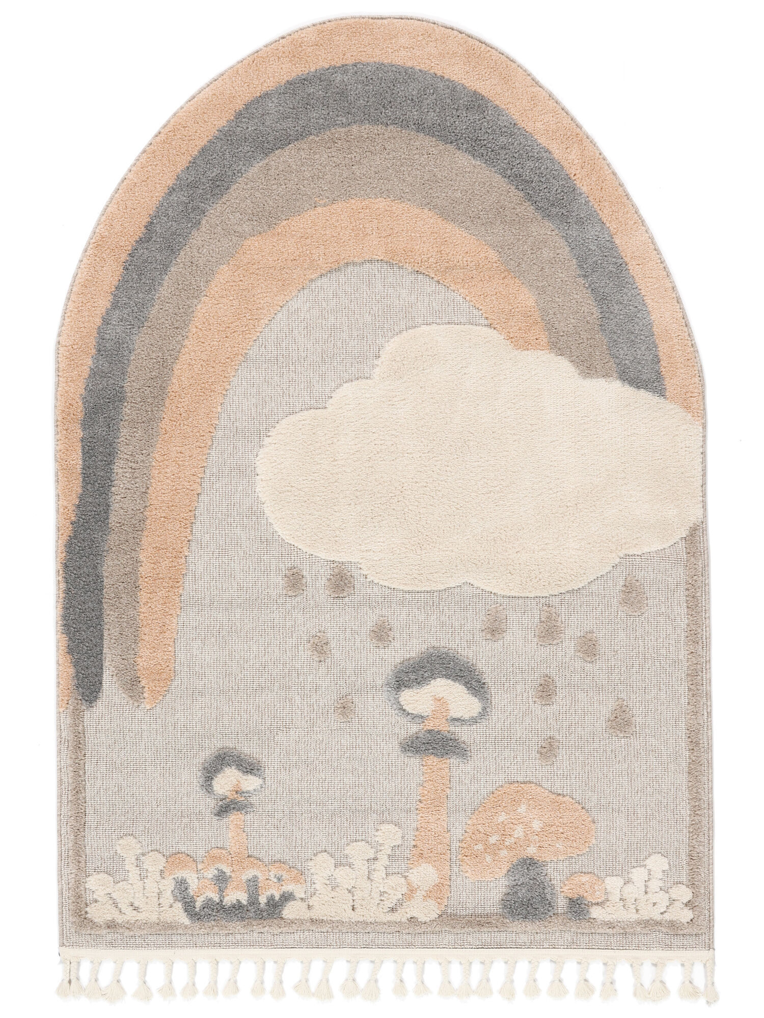 RugVista Mushroom Forest Alfombra - Beige / Terracota 120x180