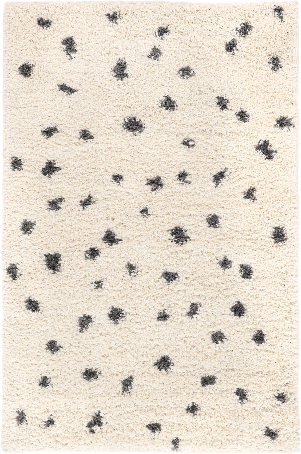 RugVista Polly Alfombra - Blanco crudo / Gris Oscuro 100x160