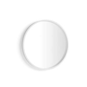 Mobili Fiver Espejo redondo Olivia, diámetro 64 cm, color Fresno blanco