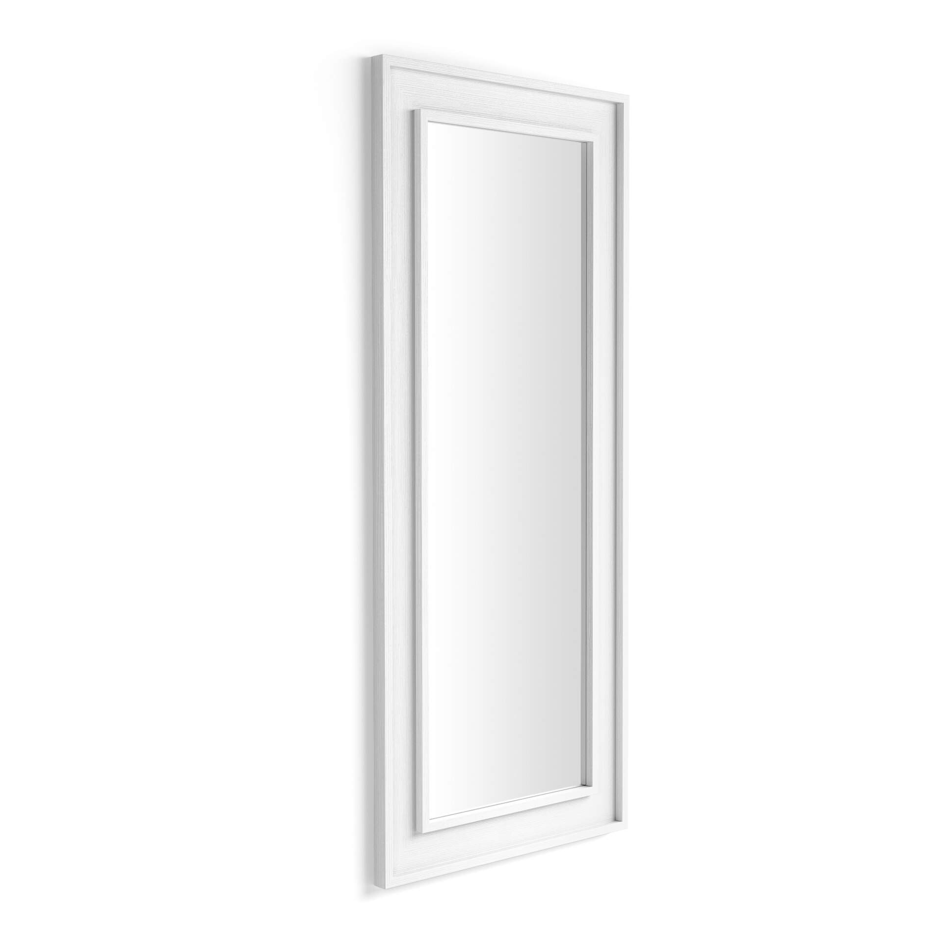 Mobili Fiver Espejo de pared/ pie Angelica, 160 x 67 cm, color Fresno blanco