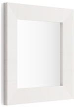 Mobili Fiver Espejo de pared cuadrado, marco de color Fresno Blanco, modelo Giuditta 65x65