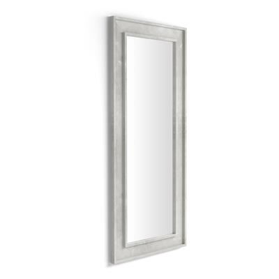 Mobili Fiver Espejo de pared/espejo de piso, 160x67, Cemento gris