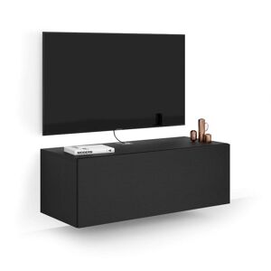 Mobili Fiver Mueble TV suspendido Easy con cajón, color madera negra