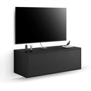 Mobili Fiver Mueble TV suspendido Iacopo con cajón, color madera negra