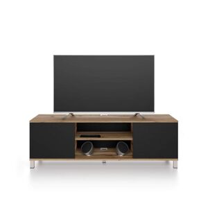 Mobili Fiver Mueble de TV Rachele, color Madera rústica - Madera negra