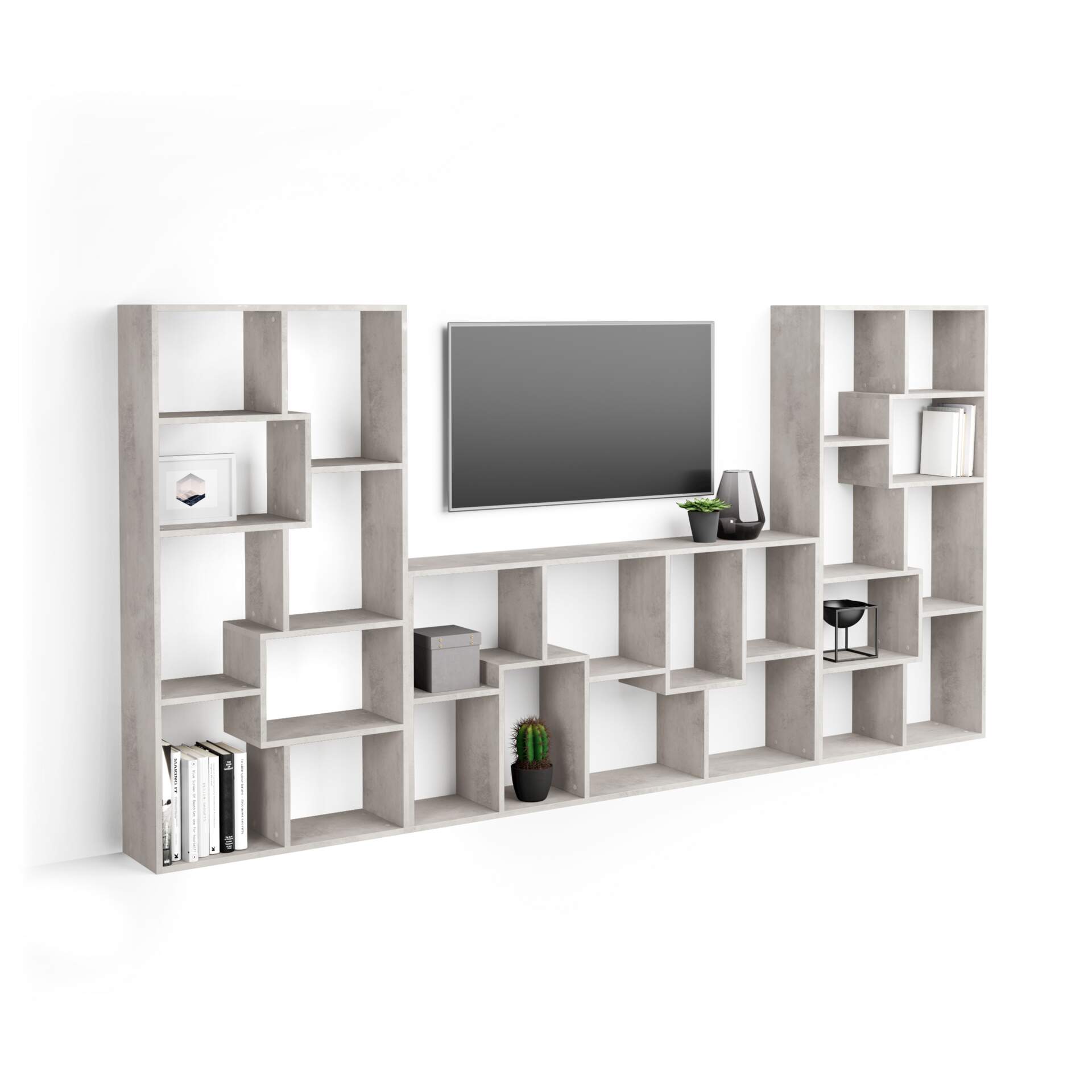 Mobili Fiver Mueble de TV Iacopo, color Cemento gris