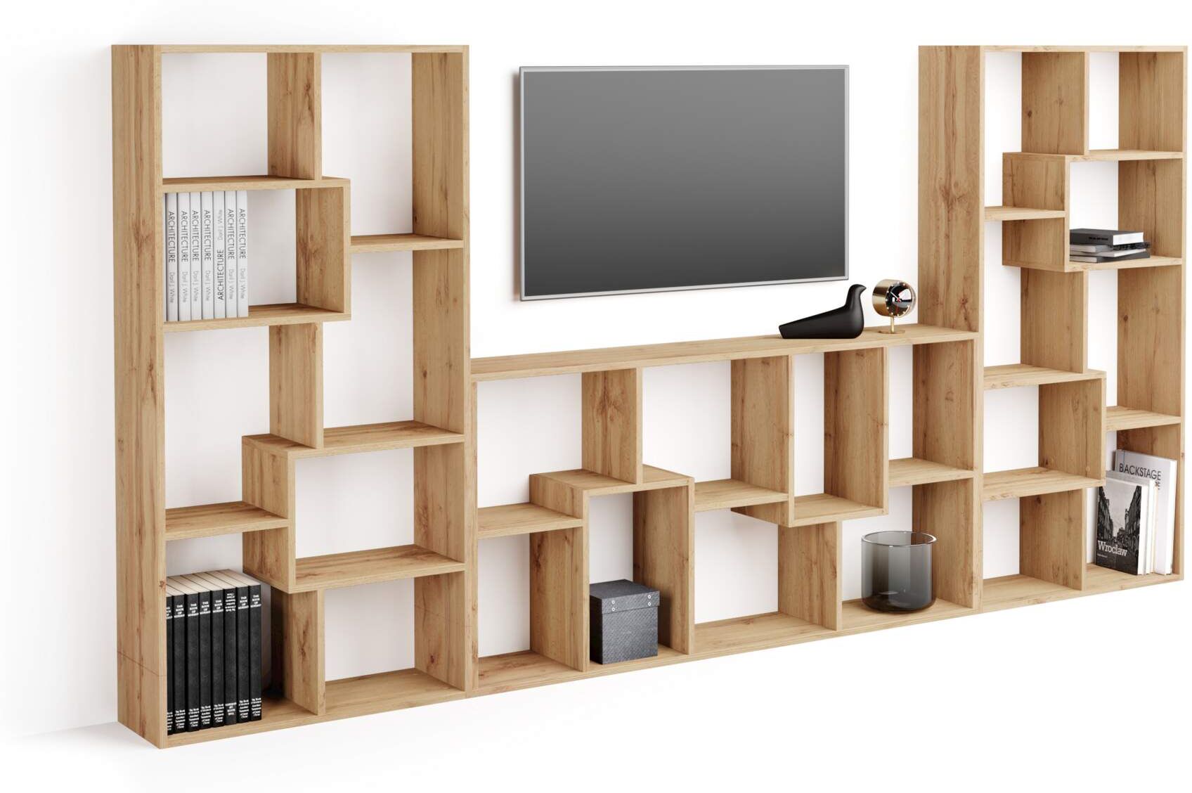 Mobili Fiver Mueble de TV Iacopo, color Madera rústica