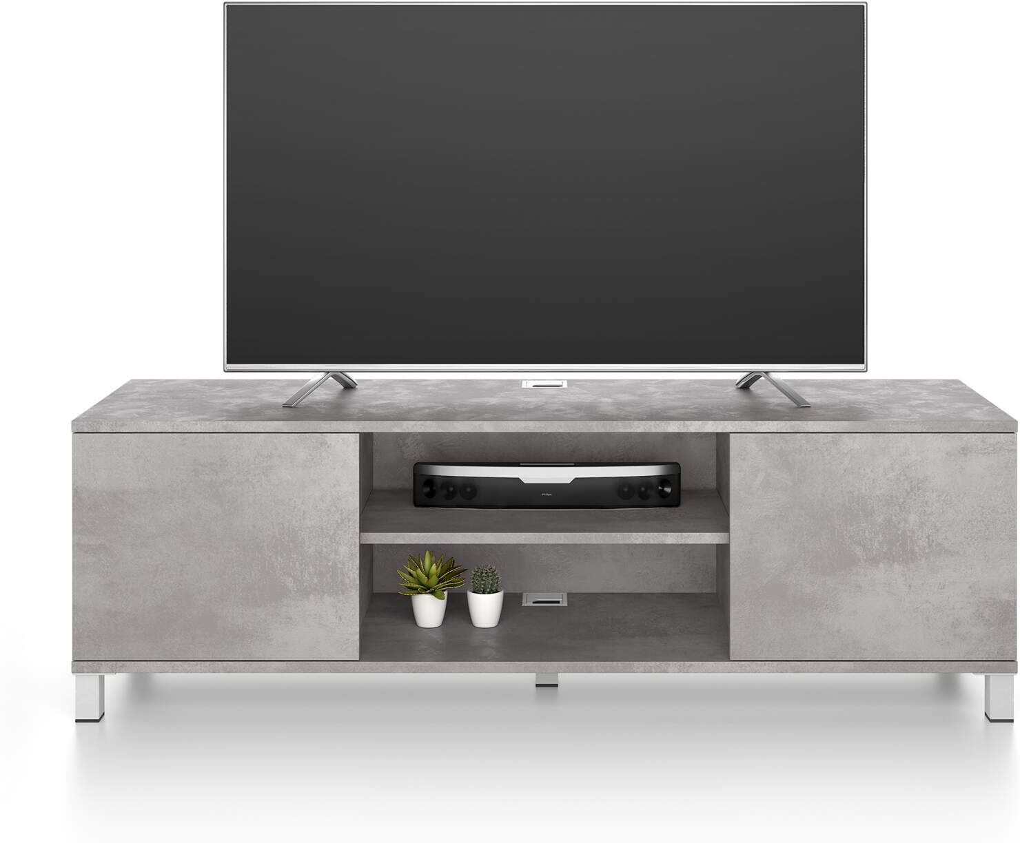 Mobili Fiver Mueble de TV Rachele, color Cemento gris