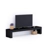 Mobili Fiver Mueble de TV Evolution 180x40, Madera Negra