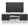 Mobili Fiver Mueble de TV Rachele, color Fresno Blanco - Madera negra