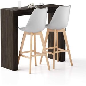 Mobili Fiver Mesa Alta Evolution 120x40, nogal americano con dos patas