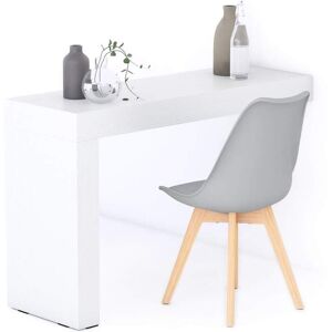 Mobili Fiver Mesa de comedor Evolution 120x40, fresno blanco con una pata