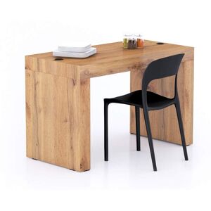 Mobili Fiver Mesa de comedor Evolution 120x60, Madera Rustica con dos patas y cargador inalámbrico