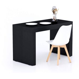 Mobili Fiver Mesa de comedor Evolution 120x60, Madera Negra con Dos Piernas