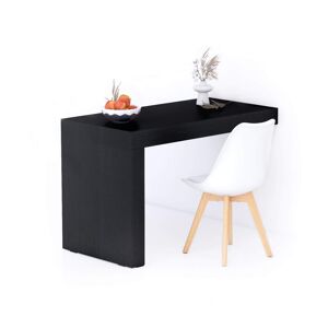 Mobili Fiver Mesa de comedor Evolution 120x60, Madera Negra con Una Pierna