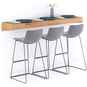 Mobili Fiver Barra de Bar Evolution 180x40, Madera Rustica