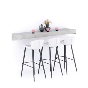 Mobili Fiver Barra de Bar Evolution 180x40, Cemento Gris