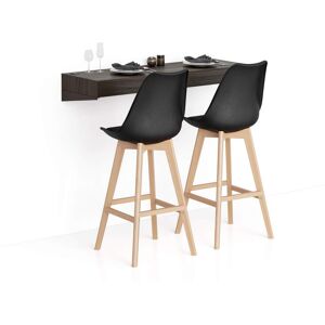 Mobili Fiver Barra de bar Evolution 120x40, nogal americano con cargador inalámbrico