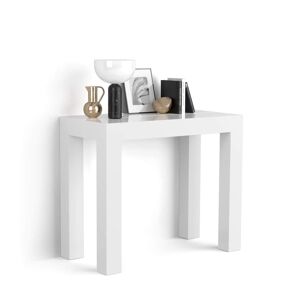 Mobili Fiver Mesa consola extensible First, 45(305)x90 cm, color Blanco brillante