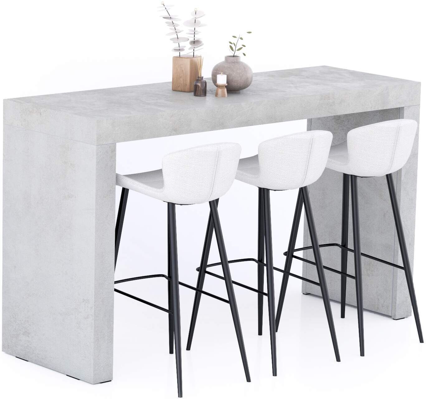 Mobili Fiver Mesa Alta Evolution 180x60, Cemento Gris