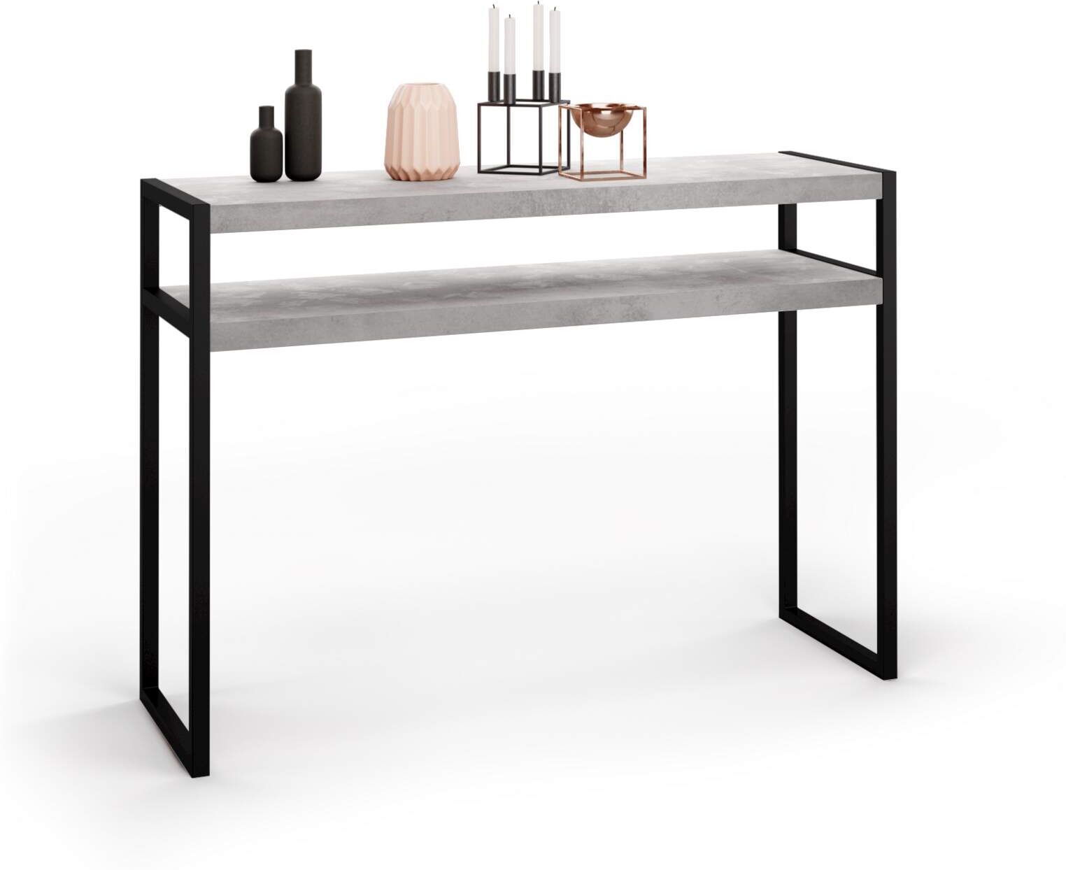 Mobili Fiver Mesa consola Luxury, color Cemento gris