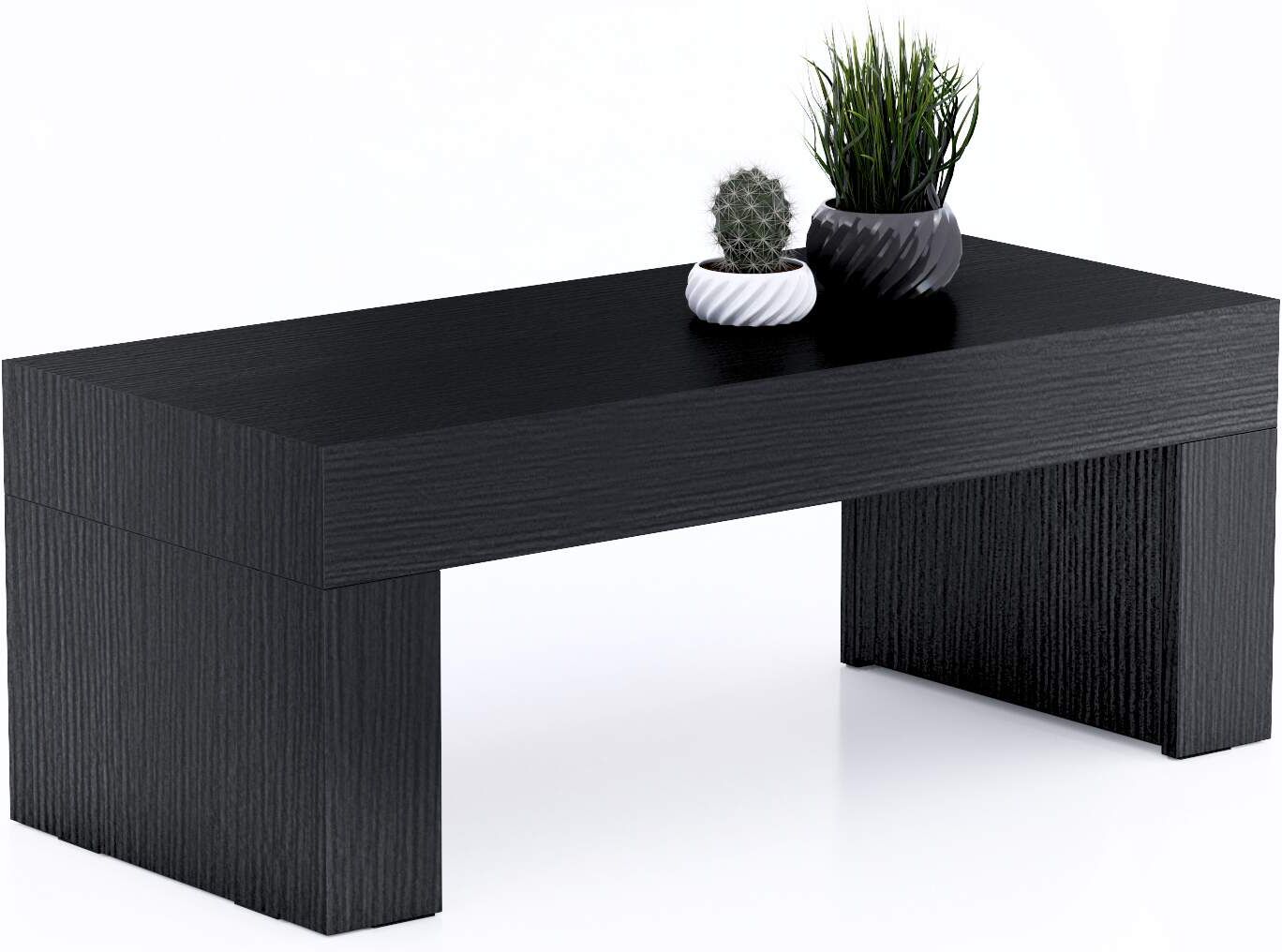 Mobili Fiver Mesa de centro Evolution 90x40, Madera Negra