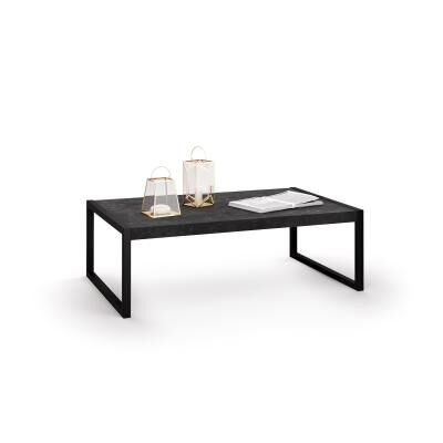 Mobili Fiver Mesa de centro, modelo Luxury, color Cemento negro