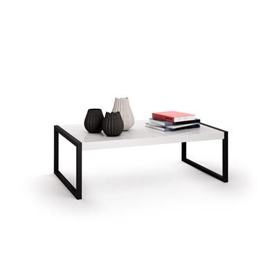 Mobili Fiver Mesa de centro, modelo Luxury, color blanco brillante