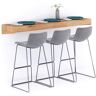 Mobili Fiver Barra de Bar Evolution 180x40, Madera Rustica