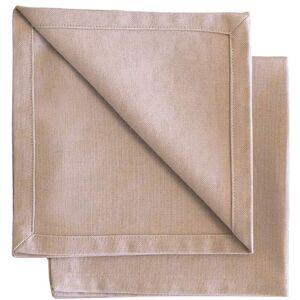 Mobili Fiver Servilletas de algodón Gioele 35x35, Juego de 2, Beige