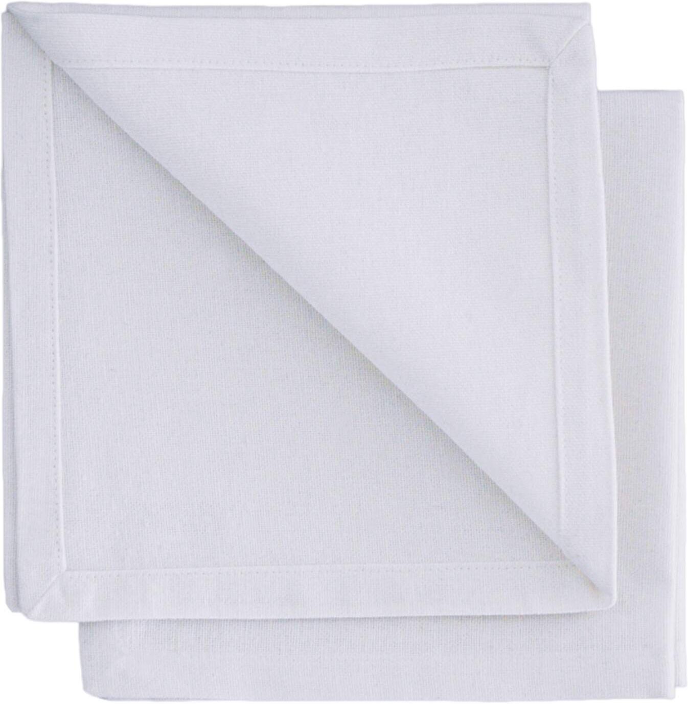 Mobili Fiver Servilletas de algodón Gioele 35x35, Juego de 2, Blanco