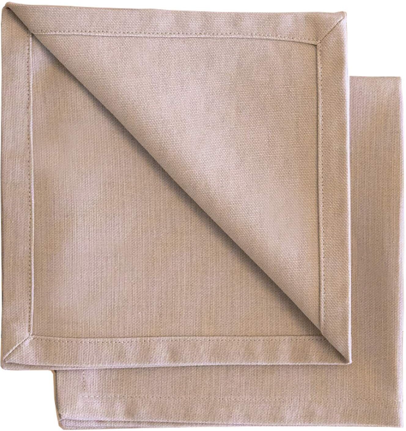 Mobili Fiver Servilletas de algodón Gioele 35x35, Juego de 2, Beige