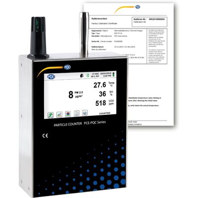 PCE Instruments Contador de partículas PCE-PQC 34EU incl. certificado de calibración PCE Instruments Contador de partículas PCE-PQC 34EU incl. certificado de calibración