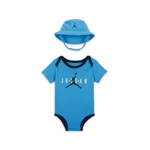 Jordan Jumpman Bucket Hat and Bodysuit Set Conjunto de body - Bebé (0-6 M) - Azul (6-12M)