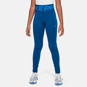 Nike Pro Leggings Dri-FIT - Niña - Azul (XS)
