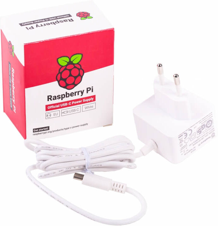 Raspberry Pi ALIMENTADOR OFICIAL RASPBERRY PI 4 USB-C 5V 3A 15W BLANCO