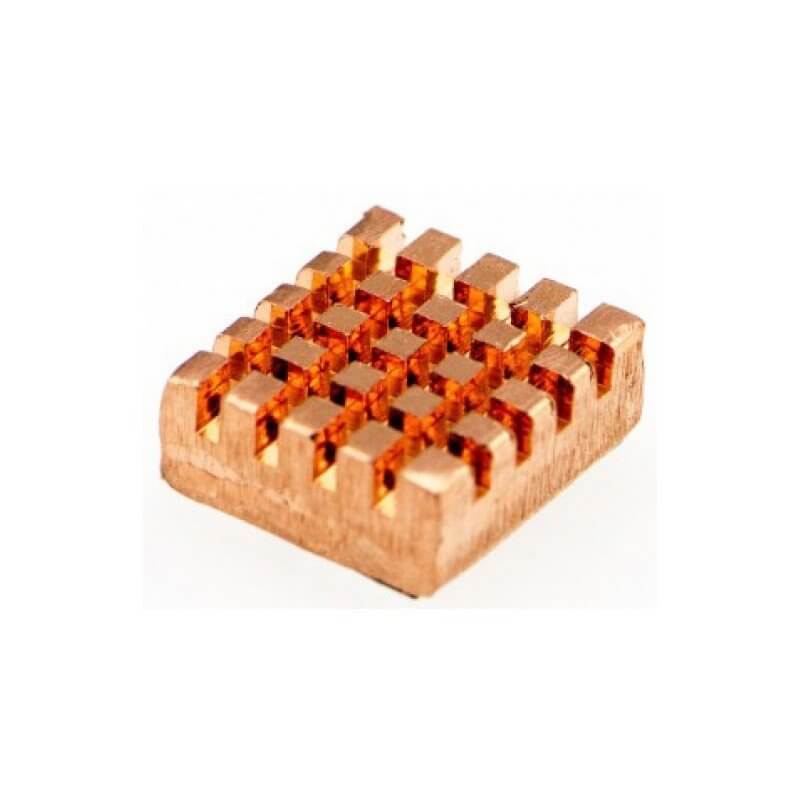 tiendatec DISIPADOR CALOR DE COBRE 13x12x5mm PARA RASPBERRY PI, RAM, BITCOIN