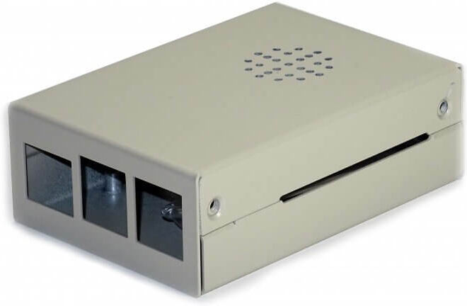 tiendatec CAJA ACERO INDUSTRIAL CON SOPORTE VENTILADOR PARA RASPBERRY PI tiendatec CAJA ACERO INDUSTRIAL CON SOPORTE VENTILADOR PARA RASPBERRY PI