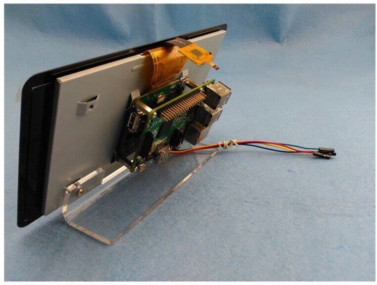 tiendatec MINI SOPORTE ACRILICO PARA PANTALLA OFICIAL RASPBERRY PI 7" tiendatec MINI SOPORTE ACRILICO PARA PANTALLA OFICIAL RASPBERRY PI 7"