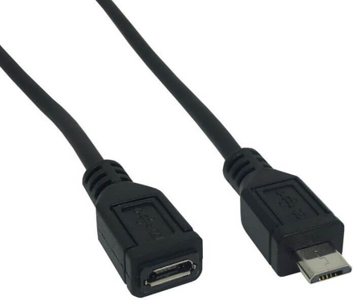 tiendatec ALARGADOR/EXTENSOR MICROUSB/H MICROUSB/M 30CM tiendatec ALARGADOR/EXTENSOR MICROUSB/H MICROUSB/M 30CM