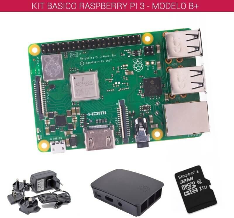 tiendatec RASPBERRY PI 3 - MODELO B+ - KIT BASICO (32GB NEGRO) tiendatec RASPBERRY PI 3 - MODELO B+ - KIT BASICO (32GB NEGRO)