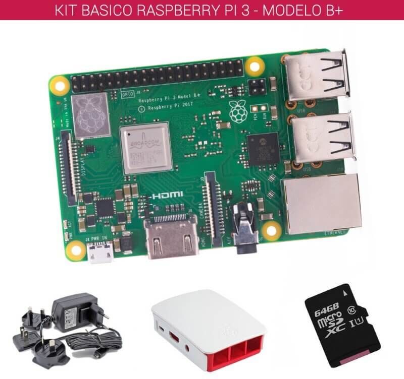 tiendatec RASPBERRY PI 3 - MODELO B+ - KIT BASICO (64GB BLANCO) tiendatec RASPBERRY PI 3 - MODELO B+ - KIT BASICO (64GB BLANCO)