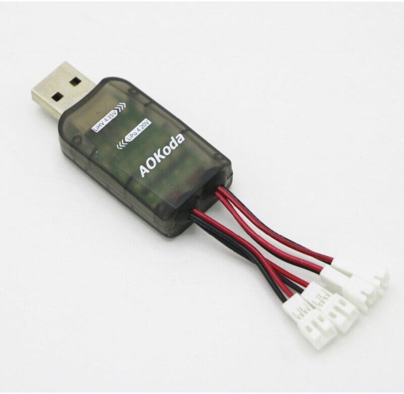 AOKoda CARGADOR USB 4 CANALES PARA BATERIAS LIPO LIHV